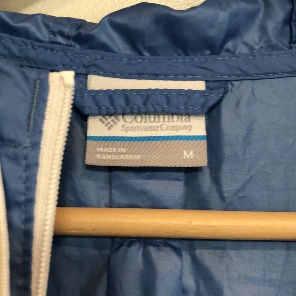 COLUMBIA Lightweight Windbreaker Blue size medium - Picture 5 of 8